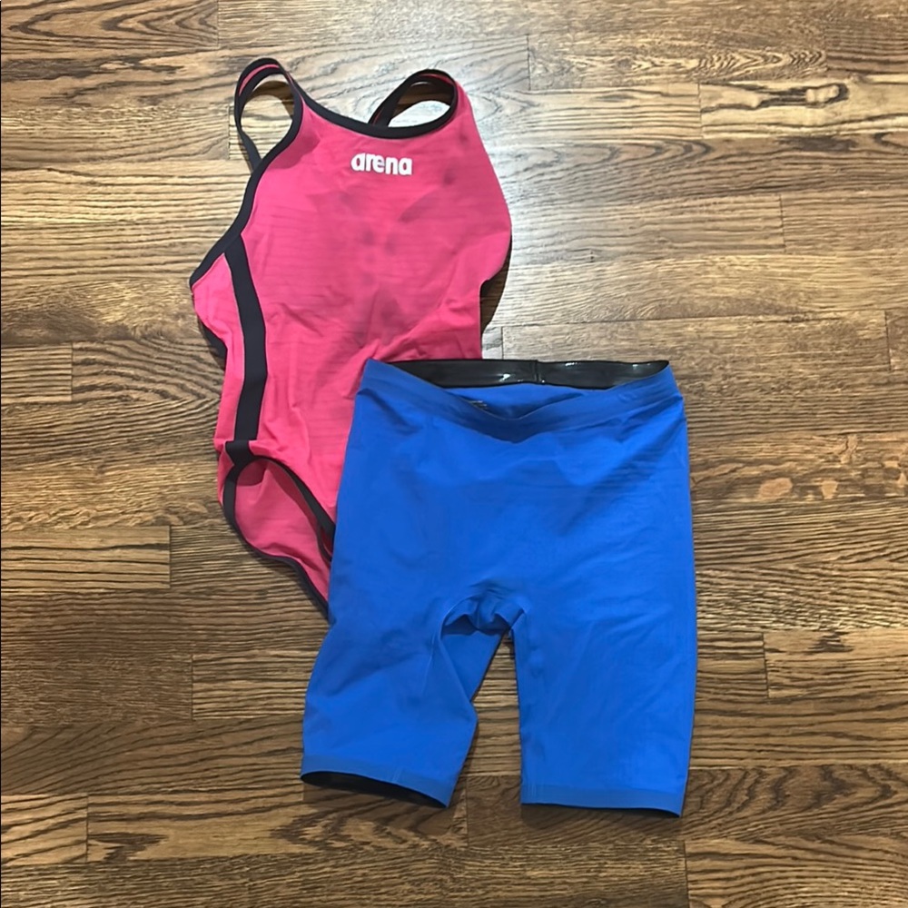 Arena Women's Pink and Blue Swim Set